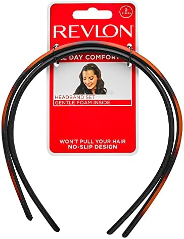 Revlon Soft Touch Headbrands, 2 Count, brown/black