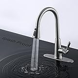 Kitchen Faucets, Kitchen Sink Faucet with Splash-Proof Sprayer, Sink Faucet, Pull Down Faucets,Brushed Nickel PB1028