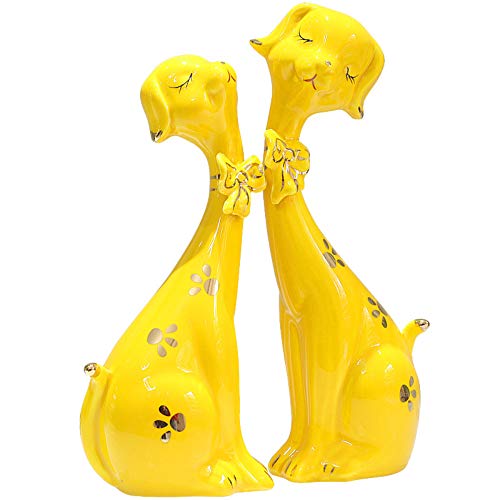 Figurines de collection AMUCK : statuette céramique jaune déco maison