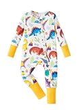 PATPAT Bamboo Viscose Baby Footie Pajama A Dino Vibrant 9-12 Months