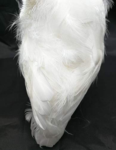Lwingflyer Realistic White Feathered Owl Artificial Furry Owl Foam Bird Ornaments For Party Decoration Wreath Crafts Tree Topper Christmas Ornaments 16Cm/6.2Inch #TOP3