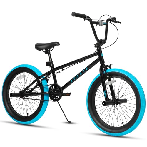 AVATSA Freestyle Bicicletta BMX da 20', per Bambini, Bambine e Adolescenti dai 6 ai 14 Anni, con 4 Peg, per Ciclisti...