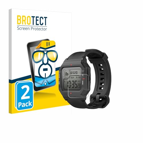 BROTECT Protector Pantalla para Huami Amazfit Neo Protector Transparente (2 Unidades) Anti-Huellas