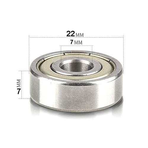 Rodamientos 627 RS de 7x22x7 mm para reparar ruedas de patinetes y muebles 3