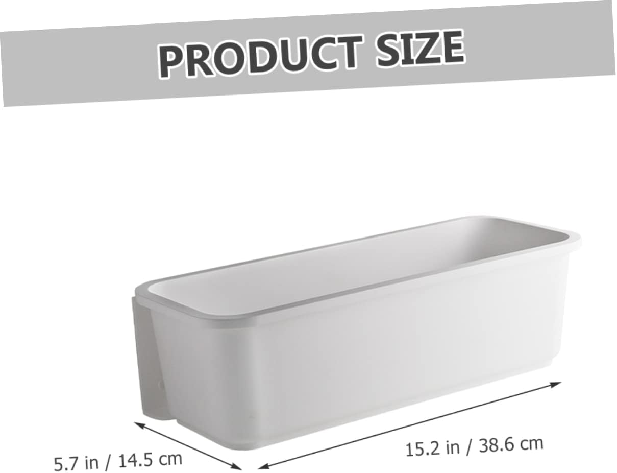 Alipis Wall Mounted Pull-Out Storage Box Organizer, Self-Adhesive PP Holder image 4