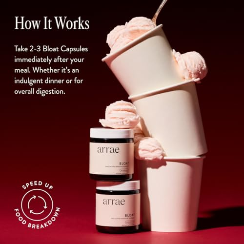 Image of Arrae Fast-Acting Bloating Relief Digestive Enzymes, All Natural Bloat, Gas & Indigestion Relief Capsules, 60 Count