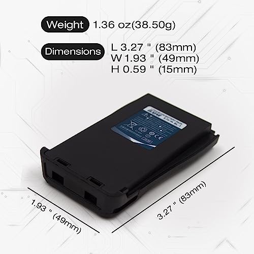 Elxjar (5-Pack) 3.7V Bl-1 Li-Ion Rechargeable Replacement Battery Compatible With Baofeng Bf-666S Bf-777S Bf-888S Bf-999S, Retevis H-777, Arcshell Ar-5, Ansoko #TOP2