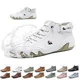 Bottes hautes en daim italiennes faites à la main for hommes, chaussures orthopédiques imperméables et décontractées, confortables, antidérapantes, légères et respirantes, bottes orthopédiques for la