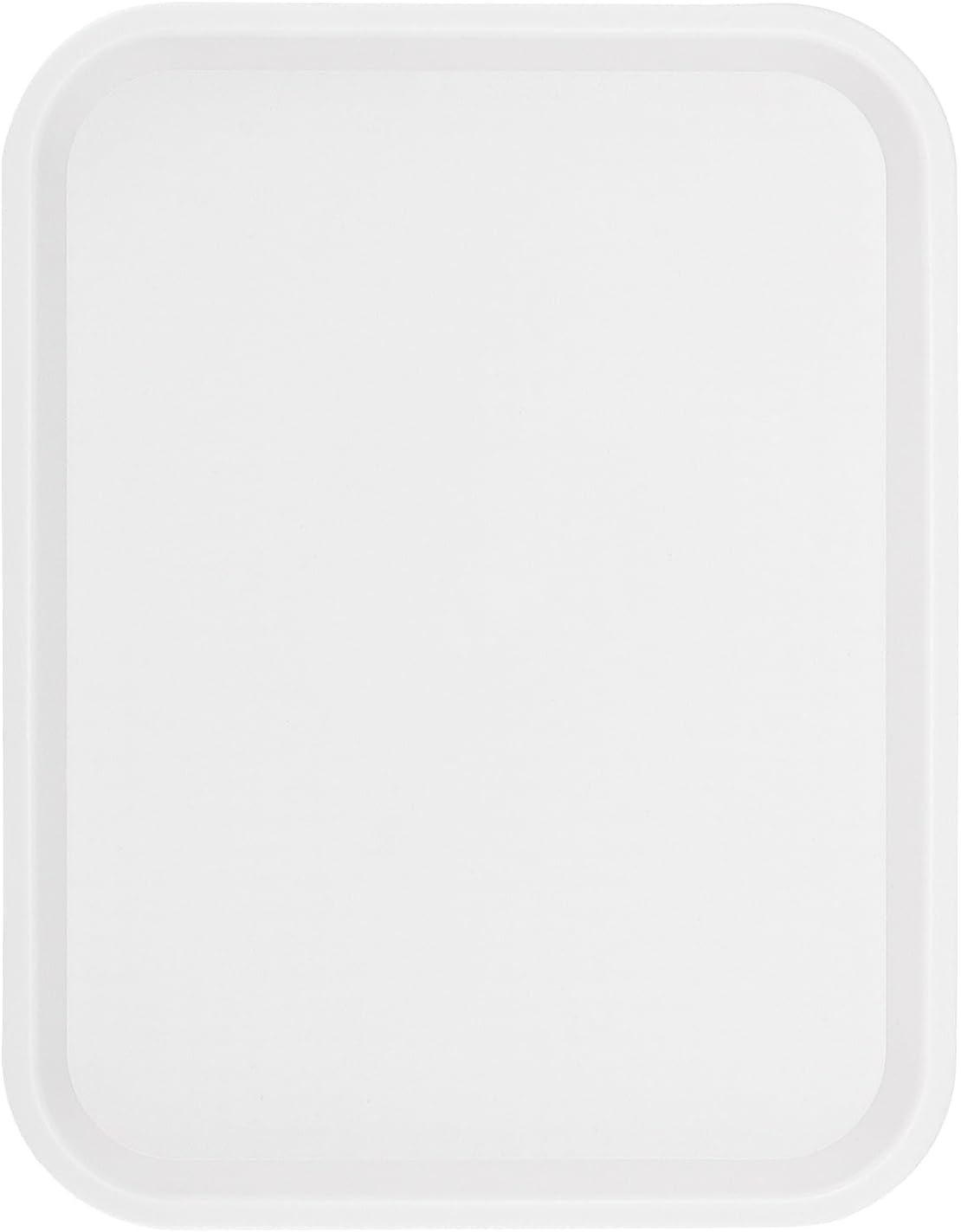 MANCHAP 12 Pack 13.8 x 10.6 Inch White Fast Food Tray, Rectangular Restaurant Serving Trays, Plastic Cafeteria Trays Food Trays for Restaurant, Coffee Shop