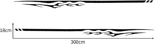 Miniatura 2 de ramuel Calcomanía de rayas para automóvil, diseño de rayas laterales de vinilo, para sedean, SUV, camiones, deportes, vehículos todoterreno,
