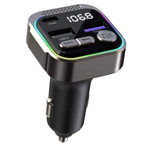 Aiskooc Chargeur de Voiture Rapide à 3 Ports, PD30W et QC3.0 Chargeur Allume-Cigare pour Plusieurs appareils, Adaptateur de Charge Rapide Compatible avec iPhone 15 Pro Max/15 Plus/15/14/13 Galaxy