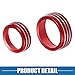 A ABSOPRO AC Knobs Decals AC Radio Switch Knob Cover for Dodge Durango 2014-2020 for Jeep Cherokee Grand Cherokee 2014-2021 Red (Set of 3)
