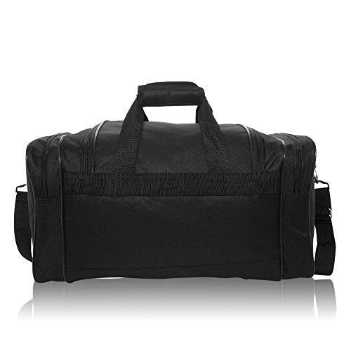 DALIX Blank Duffle Bag Duffel Bag in Black Gym Bag