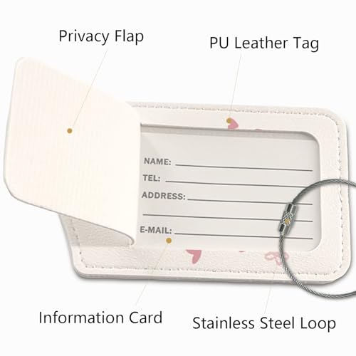 Christian Luggage Tags for Suitcases,2 Pack Baggage Tag Label with Steel Loop,Handbag School Bag Backpack Traveling Accessories,Christian Gifts,Just A Girl Who Loves Jesus3