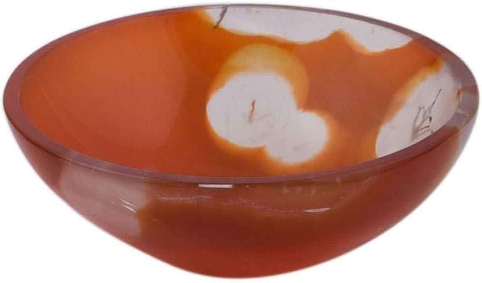 Handmade Carved Red Onyx Stone Bowl Reiki Gift Healing Crystal Charged I 2 Inches Approx