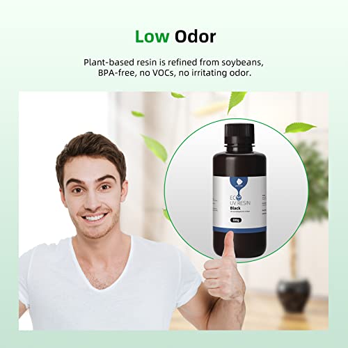 Anycubic 3D Printer Resin With Low Odor And Safety, 405Nm Uv Plant-Based Rapid Resin With High Precision And Quick Curing For Lcd 3D Printing (Grey, 1000G) #TOP3