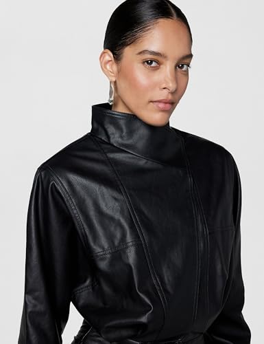 Ronny Kobo Women's Maddix Longsleeve Faux Leather Mini Dress4