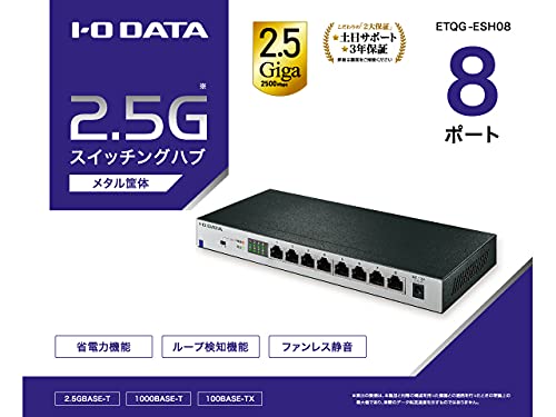 Amazon | アイ・オー・データ スイッチングハブ 8ポート 2.5Gbps対応 