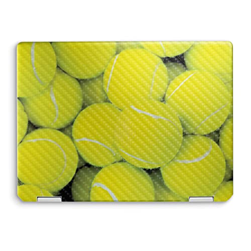 Image of MightySkins Carbon Fiber Skin Compatible with HP Spectre x360 14 inch (2022) Full Wrap Kit - Tennis is Life | Protective Durable Textured Carbon Fiber Finish | Easy to Apply | Made in The USA