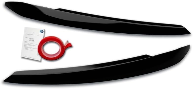 RDX Racedesign Headlight Covers Compatible with Volkswagen Touran (5T) 2015- (Halogen) (ABS Glossy Black)