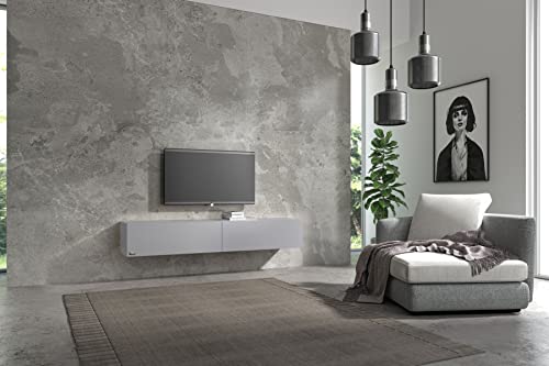 Wuun® 180cm/ Front Perl-Matt-Grau (Korpus Perl-Matt-Grau)/8 Größen/6 Farben/TV Lowb8ard TV Board hängend Hängeschrank Wohnwand/Somero Wuun® 180cm/ Front Perl-Matt-Grau (Korpus Perl-Matt-Grau)/8 Größen/6 Farben/TV Lowb8ard TV Board hängend Hängeschrank Wohnwand/Somero