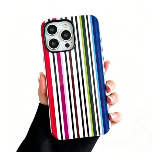 Sayoaho for iPhone 16 Pro Max Case Cute Striped Phone Case, Colorful by Sayoaho - Used condition - US$8.93