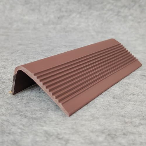 Zenithuxe Perfil de Esquina PVC Antideslizante para Escaleras - Tiras Autoadhesivas en Forma de L | Borde para Peldaños de Goma,Cinta y Moldura de Protección