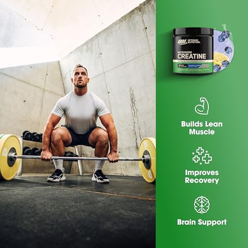 Optimum Nutrition Creatine, Micronized Creatine Monohydrate Powder, Supports Strength & Recovery, Banned Substance Tested, Blueberry Lemonade Flavor, 5g per serving, 60 Servings - 3