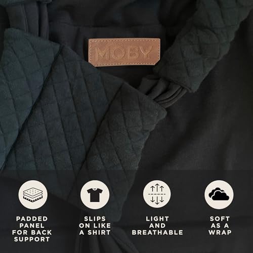 Moby Baby Duet Carrier Easy-Wrap for Newborns to Toddlers, Infant Sling Carrier, Lightweight & Hands Free Design for Mom and Dad, Adjustable for All Body Types (Dusk)