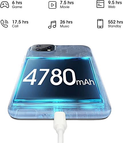 Blackview A55 Unlocked Phones, 6.5\" HD+ Waterdrop Screen, 3GB+16GB/SD 128GB Android Phone, 4780mAh Battery Smart Phone, 8MP Camera, 3 Card Slots, 4G Dual SIM Phone, Support AT&T, T-Mobile, Cricket - Thumbnail 3