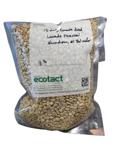Tesoros Del Pais Green Unroasted Coffee Beans Ahuachapan, El Salvador Single Estate High Elevation (Wet Milled, 3 lb)