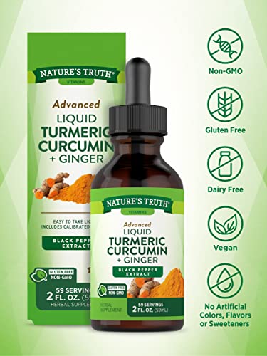 Nature's Truth Liquid Turmeric Curcumin Supplement #TOP24