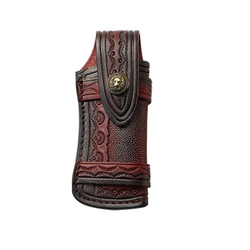 Bainha de faca de couro reto, bainha de bolso dobrável de couro, protetor universal de borda de faca