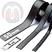 Etichette magnetiche per scaffalature e arredi metallici - 1m, Larghezza 50mm - Profilo a C magnetico venduto al metro - Porta-etichette magnetiche tipo C con cartoncino e PVC trasparente