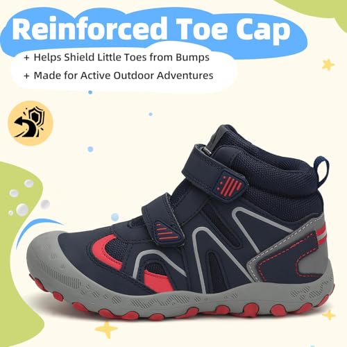 Image of Mishansha Kids Water Resistant Hiking Boots, Boys Girls Anti Collision Anti-Skid Athletic Outdoor Ankle Adventure Trekking Shoes