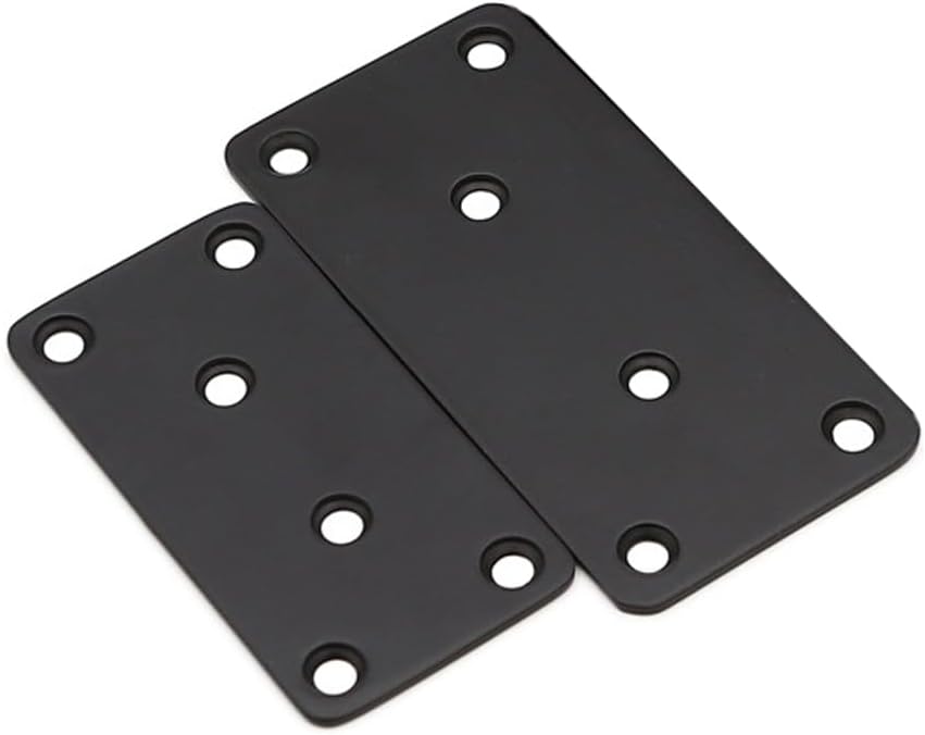4Pcs Flat Mending Plate, 2''x4''/50x100mm Stainless Steel Mending Bracket Plate, Brace Fixing Joining Plate, Metal Bracket with Screws for Furniture, Wood, Shelves