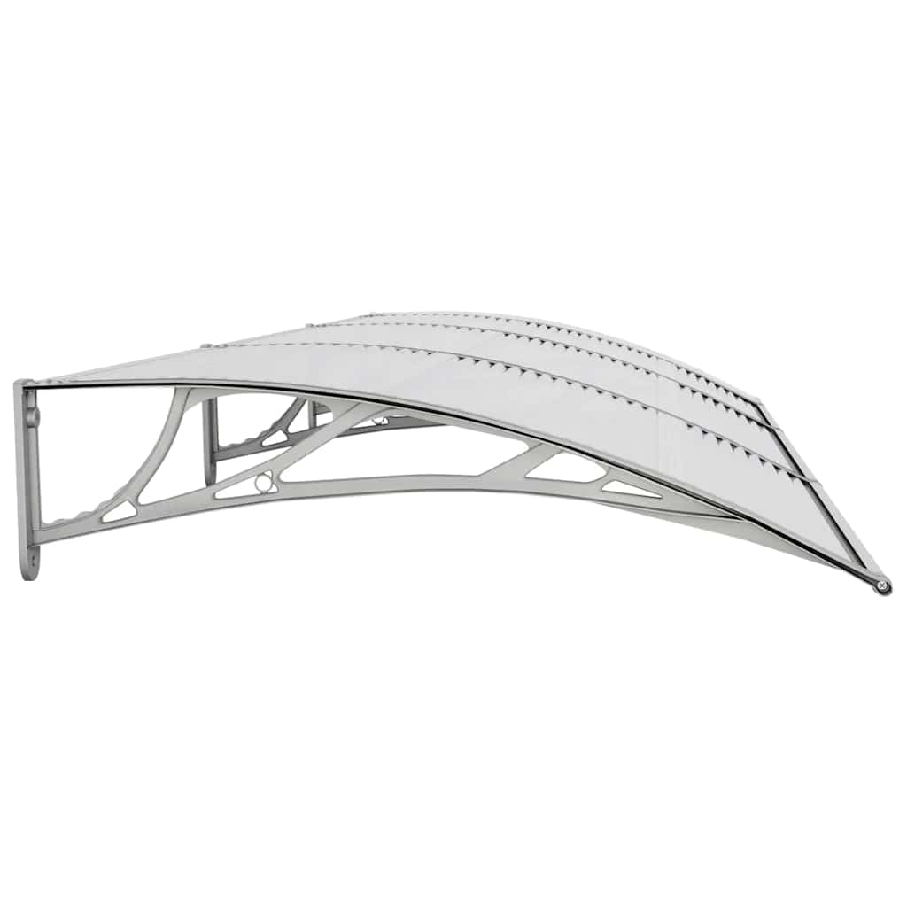 Tettoia per Porta d'Ingresso in Policarbonato Grigio 300x100 cm | Copertura protettiva ideale per riparare l'ingresso della veranda e il balcone da pioggia e grandine tutto l'anno.