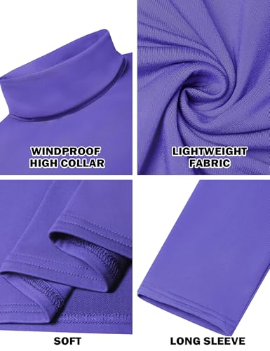 Image of Men's Turtleneck Casual Basic High Neck Long Sleeve T Shirts Half Neck Lightweight Pullover Sweater