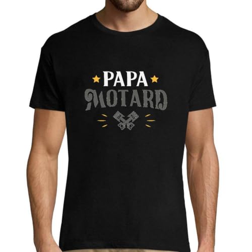 T-shirt papa motard imprimé en France pour les balades du week-end et rassemblements