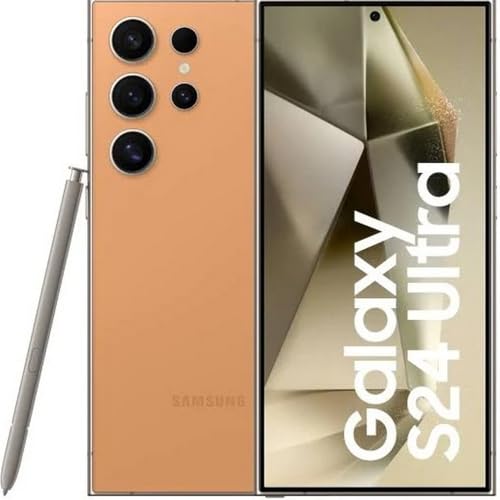 Image of Samsung Galaxy S24 Ultra 5G, US Version, 256GB, Titanium Orange - Unlocked (Renewed)