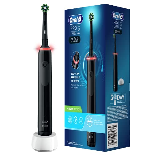 Oral-B Spazzolino Elettrico Ricaricabile Pro 3 3000 Nero Con Sensore Di Pressione Visibile, 1...