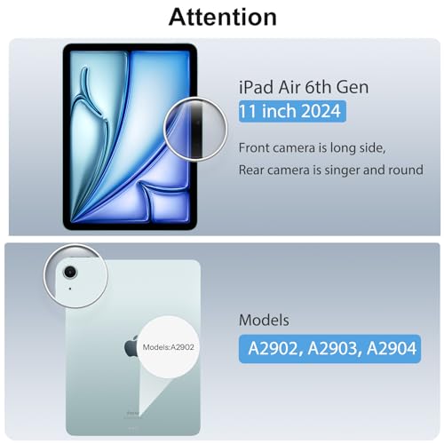 Sparin 2PAIR11-24 2 Pack Screen Protector For Ipad Air 11-Inch 2024 (6Th Generation), Tempered Glass-Apple Pencil Pro & Case Compatible, Anti-Scratches thumb #1