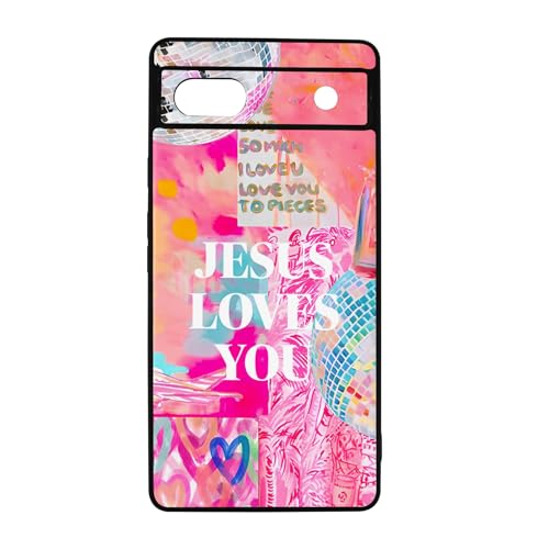 qizjio Christian Preppy Phone Case Shockproof Protective Jesus Phone Case for Google Pixel 6A