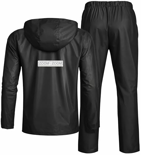 Image of La' exclusivite Classivo Waterproof Reversible Raincoat for men (IN, Alpha, M, Stormello Black)