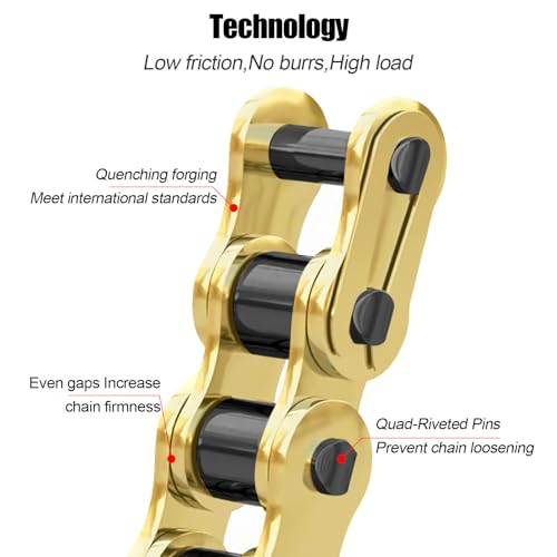 image for MINSTAR 525 Chain 120 Links With Connecting Master Link, X-Ring Gold
