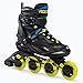 ROCES Men's Helium II TIF Lightweight Breathable Adjustable Fitness Sporty Outdoor Four 84mm Wheel Inline Racing Skates with Easy Entry System & Invisible Frame, Black/Lime, 9