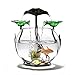 Fontanna stołowa Clear Desktop Fontanna Creative Glass Fontanna Małe Fish Tank Lotus Leaf Waterfall Waterfall Nawilżacz Home Decoration Prezent Fontanna w biurze domowym