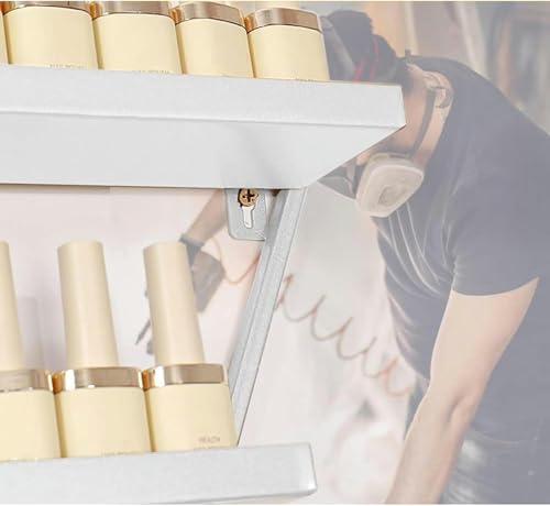 Vitrina triangular de gran capacidad para esmaltes y aceites esenciales de pared 8