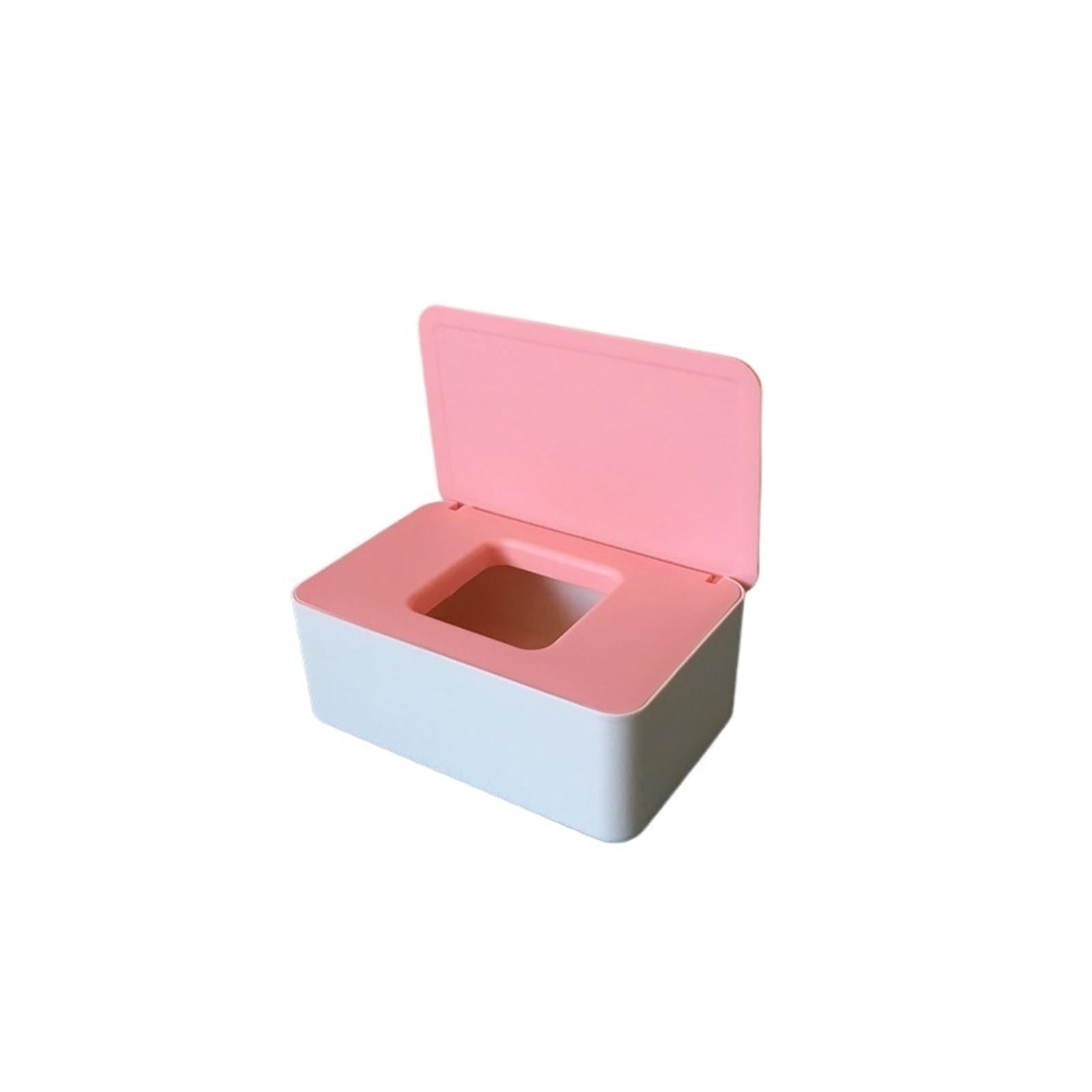 Tissue Box 1pc, Wet Tissue Box Desktop Seal Wipes Paper Storage Box Household Plastic Dust-proof With Lid Tissue(Pink)