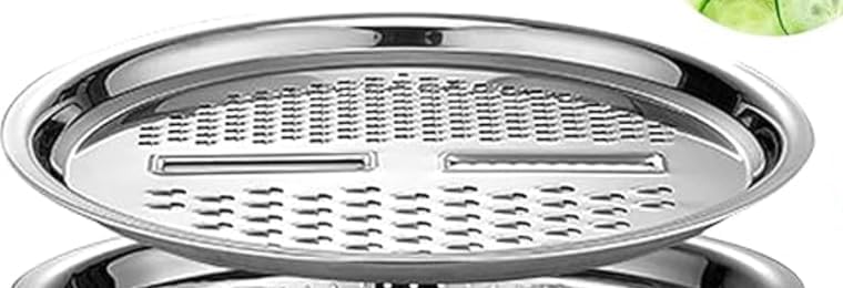 AstroScape 多機能ステンレススチール洗面器 多機能ステンレススチール洗面器 おろし金付き 3イン1野菜カッター付き キッチ